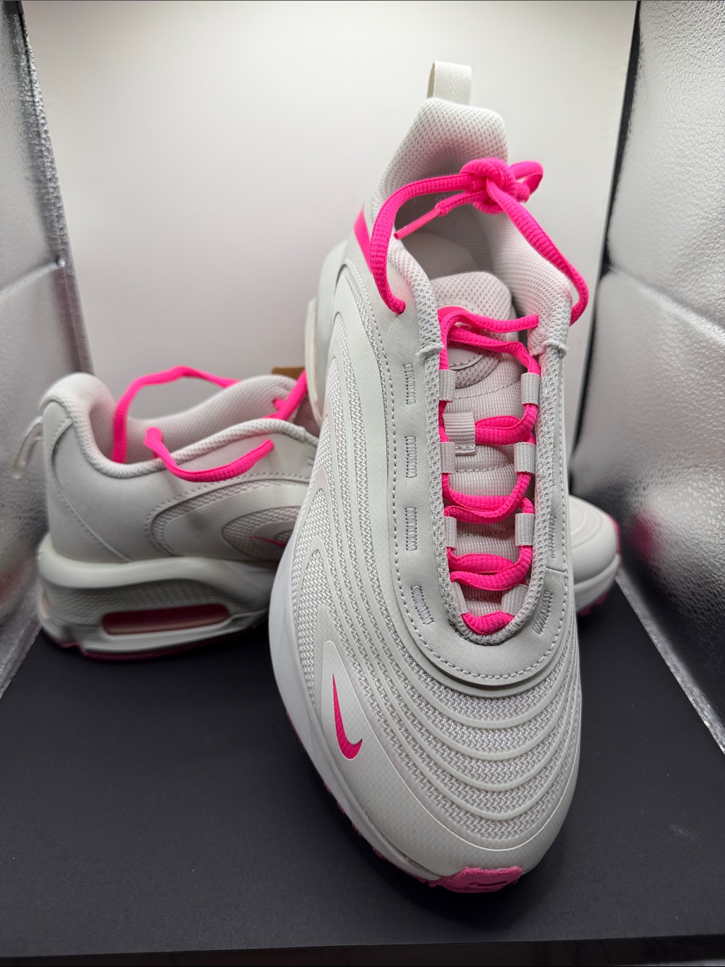 Gray Sneakers With Pink Accents - Stylish Everyday Comfort